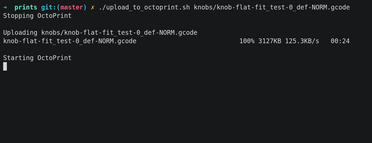 Uploading to OctoPrint by Command Line